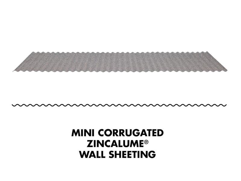 ZINCALUME Cladding Mini Corrugated