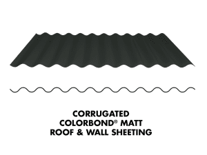 COLORBOND steel Corrugated MATT Roof Sheeting