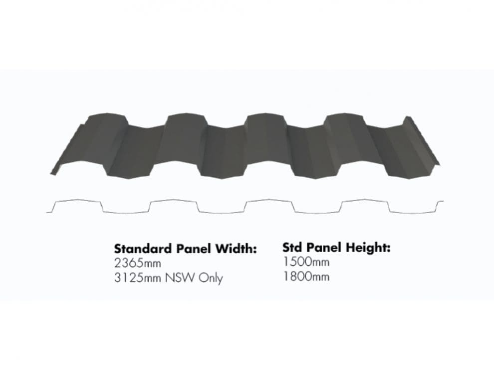 Panel Rib Colorbond Colorbond Metline Fence Panels | Modern Profile | ClickSteel