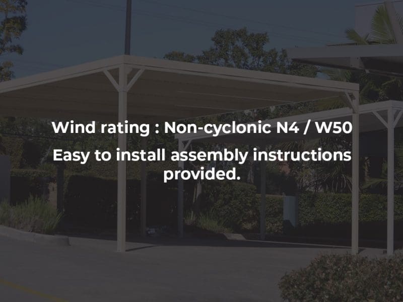 Single Carport DIY Kit Freestanding ClickSteel