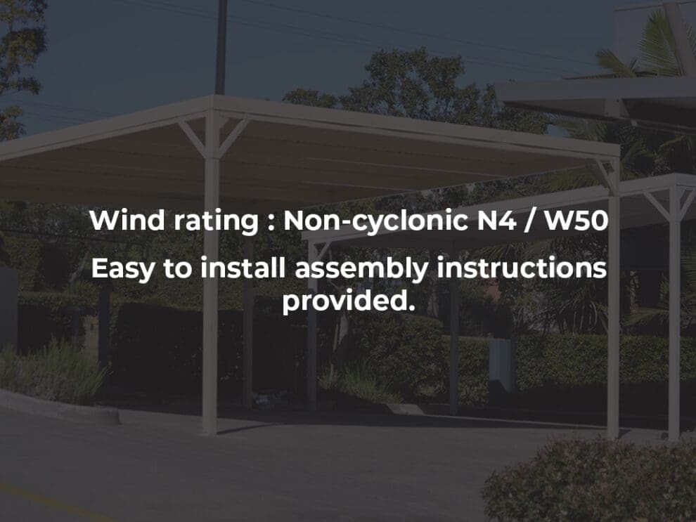 Single Carport DIY Kit Freestanding ClickSteel