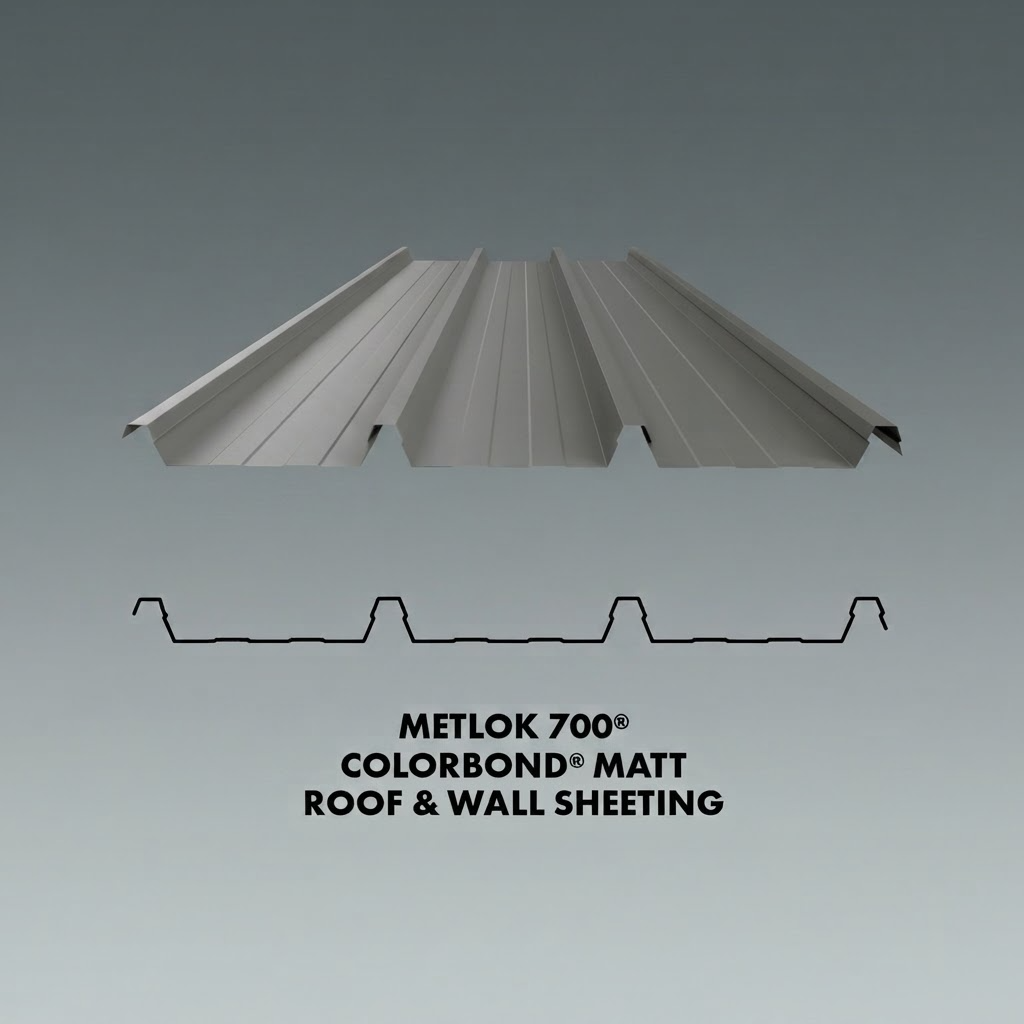 Metlok 700® Colorbond® Matt Roof & Wall Sheeting